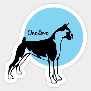 Just a One Love Boxer Sticker